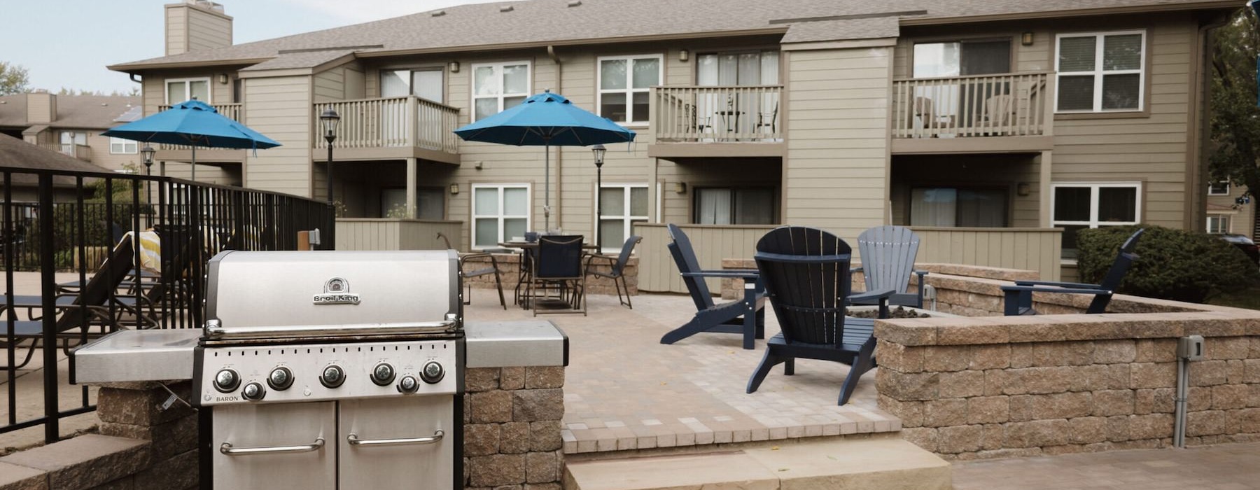 outdoor grill and patio area