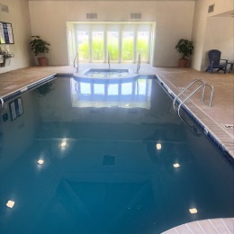 an indoor swimming pool